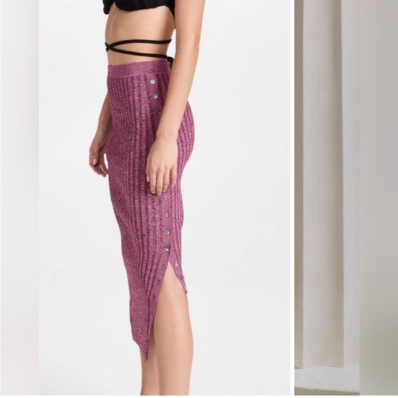 Jonathan Simkhai Ashton Marled Midi Skirt - Picture 8 of 8